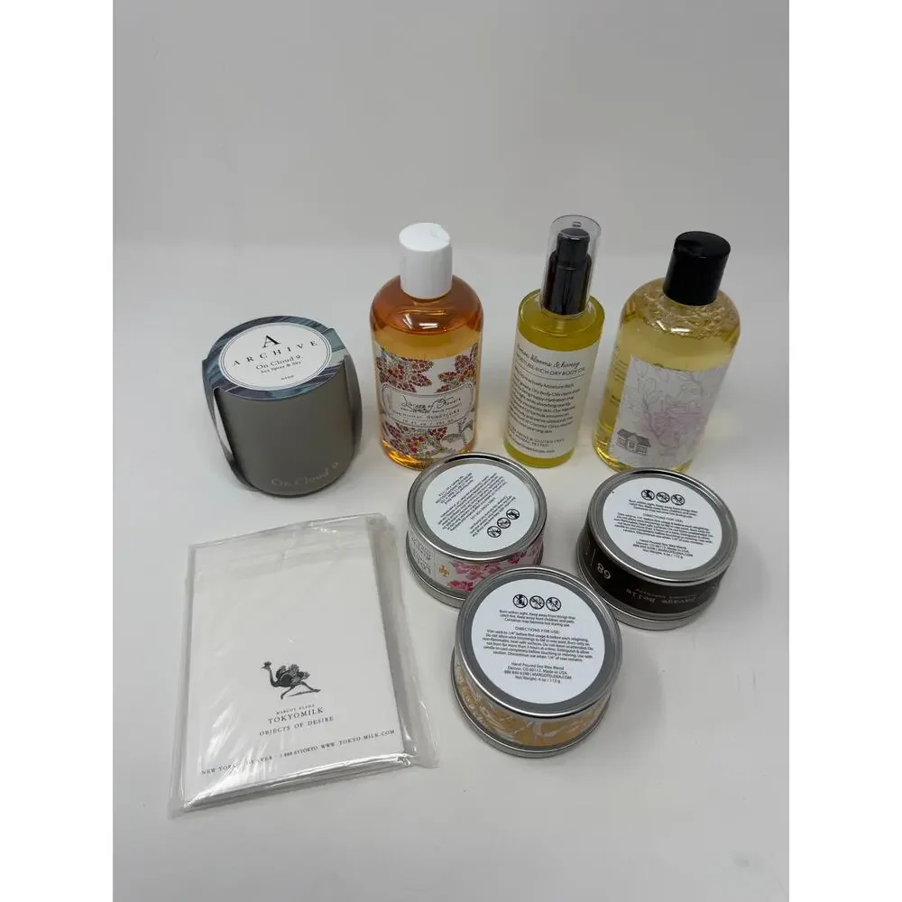 MARGOT ELENA Lot of 7 Various Luxury Bath Items and Candles NEW UNUSED